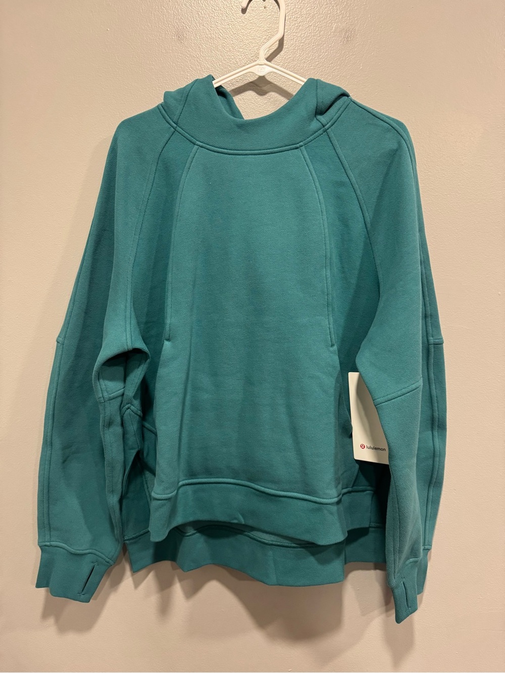 NWT Lululemon Scuba Oversized Side-Slit Hoodie in Teal Lagoon Size M/L
